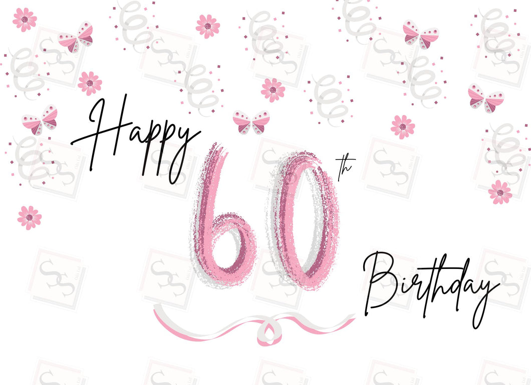 Happy 60th Birthday C5 Gift Box Png. File