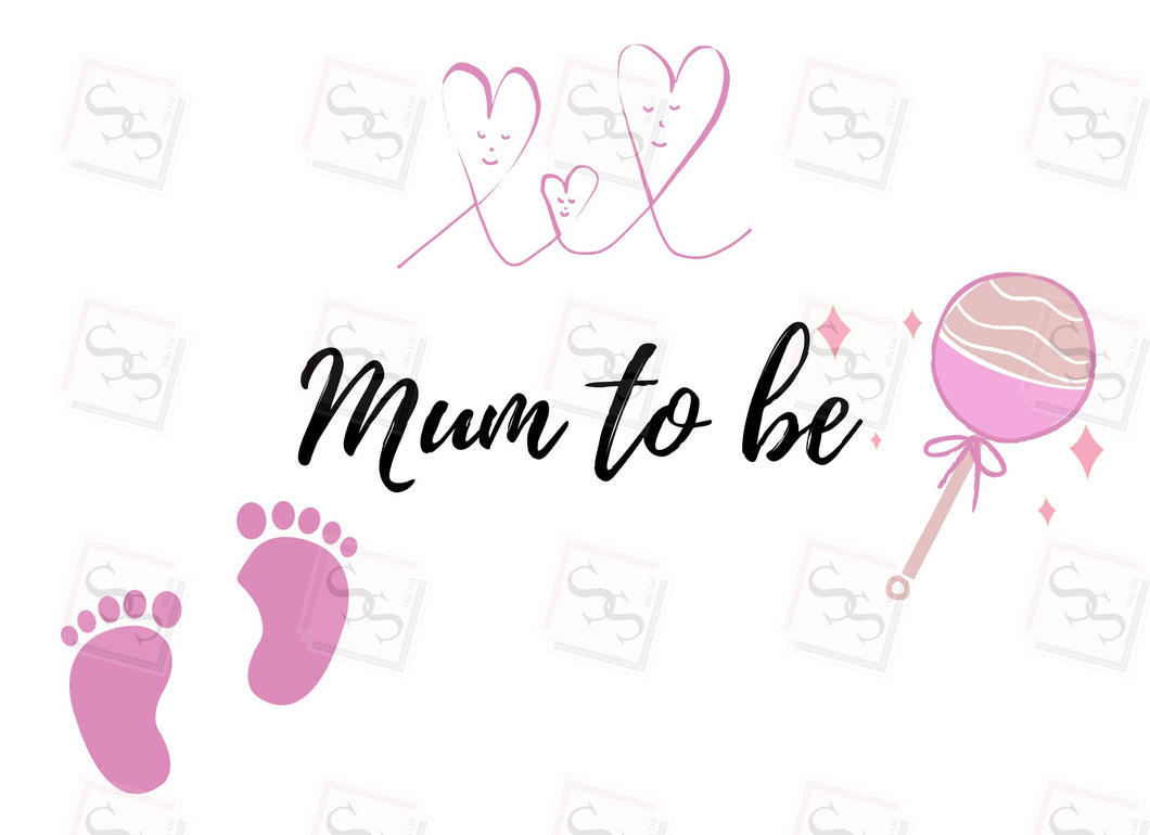 Mum to Be Pink C5 Gift Box Png. File